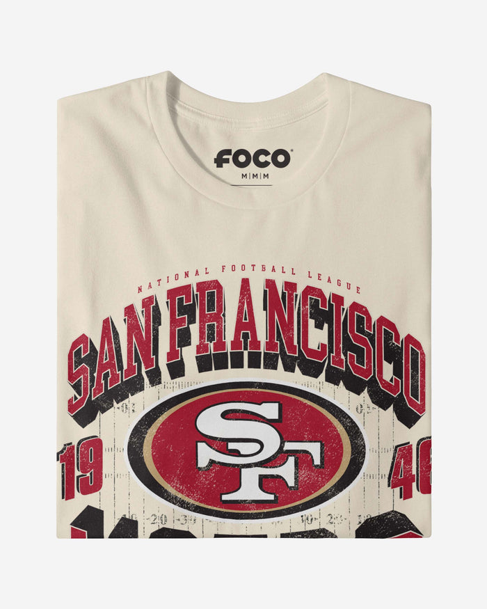 San Francisco 49ers Field Arched Wordmark T-Shirt FOCO - FOCO.com