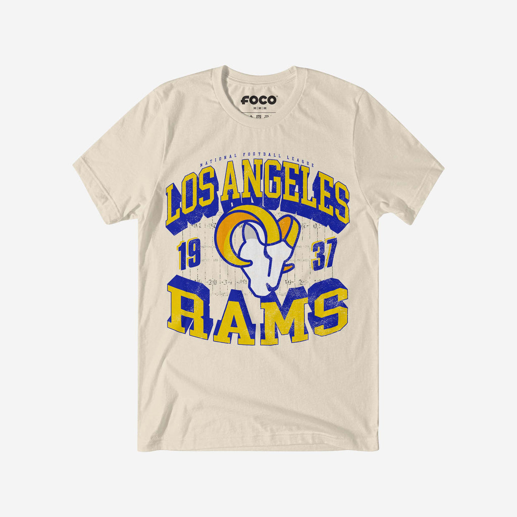 Los Angeles Rams Field Arched Wordmark T-Shirt FOCO S - FOCO.com