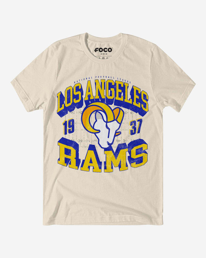 Los Angeles Rams Field Arched Wordmark T-Shirt FOCO S - FOCO.com