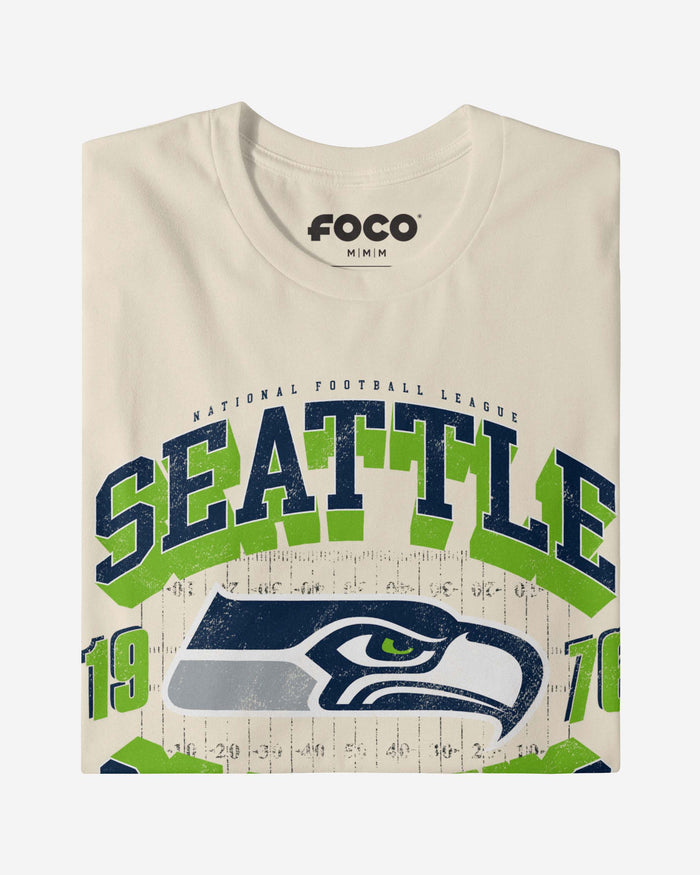 Seattle Seahawks Field Arched Wordmark T-Shirt FOCO - FOCO.com