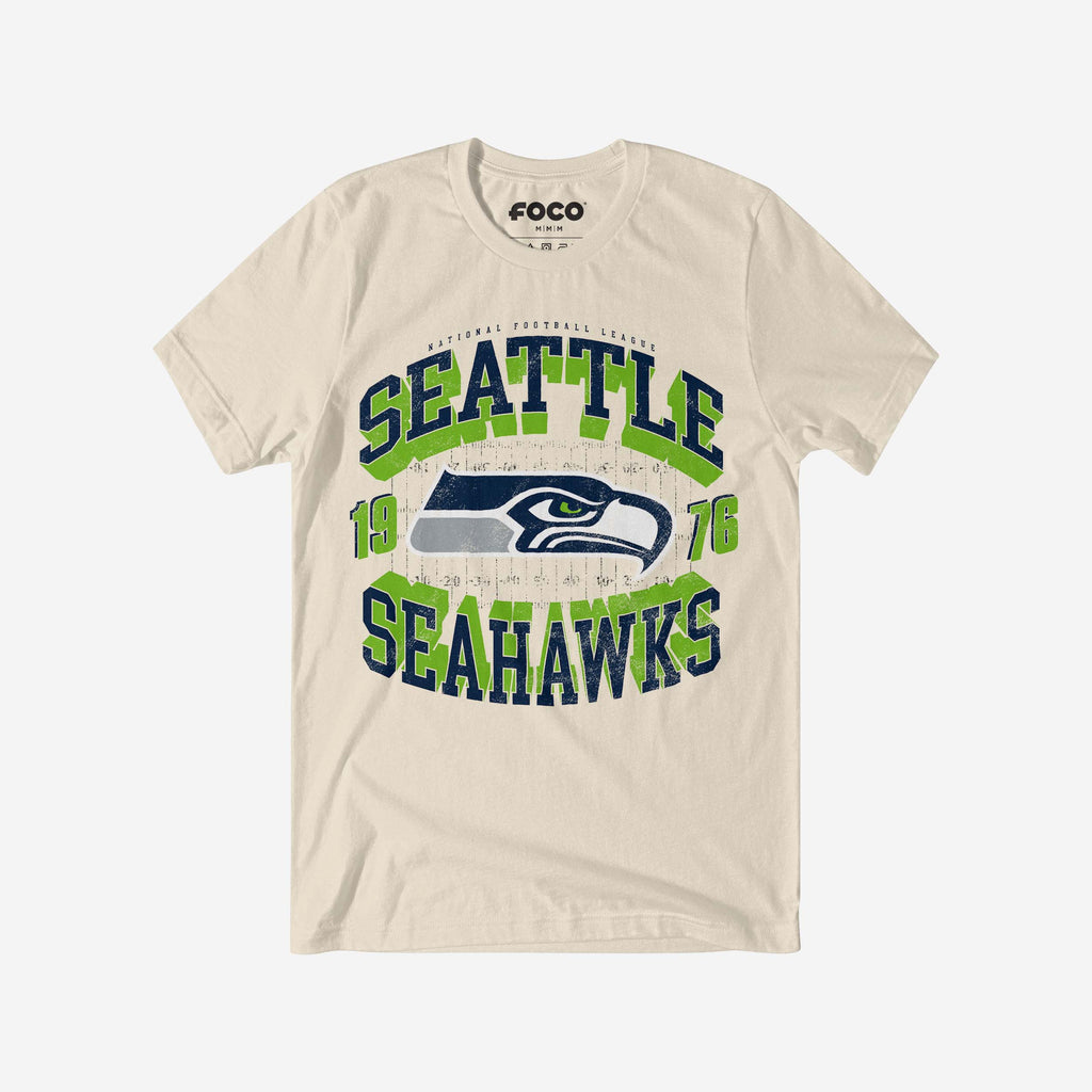 Seattle Seahawks Field Arched Wordmark T-Shirt FOCO S - FOCO.com