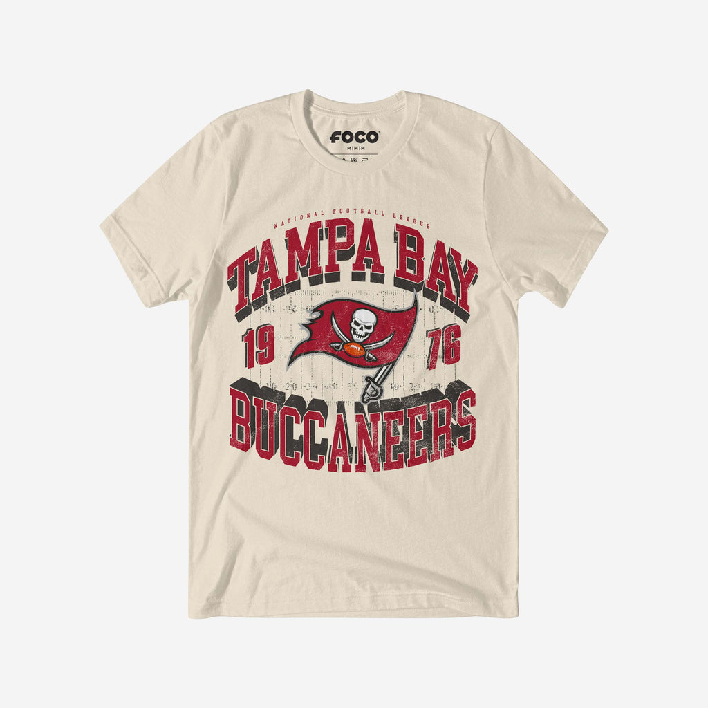 Tampa Bay Buccaneers Field Arched Wordmark T-Shirt FOCO S - FOCO.com