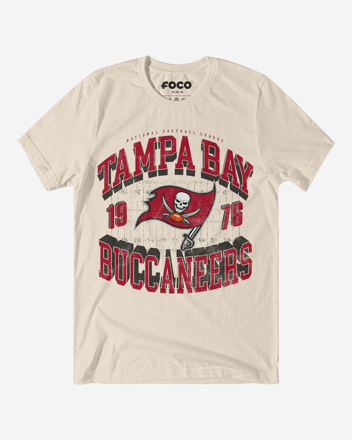 Tampa Bay Buccaneers Field Arched Wordmark T-Shirt FOCO S - FOCO.com