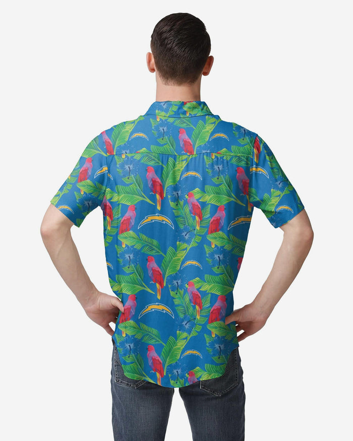 Los Angeles Chargers Floral Button Up Shirt FOCO S - FOCO.com