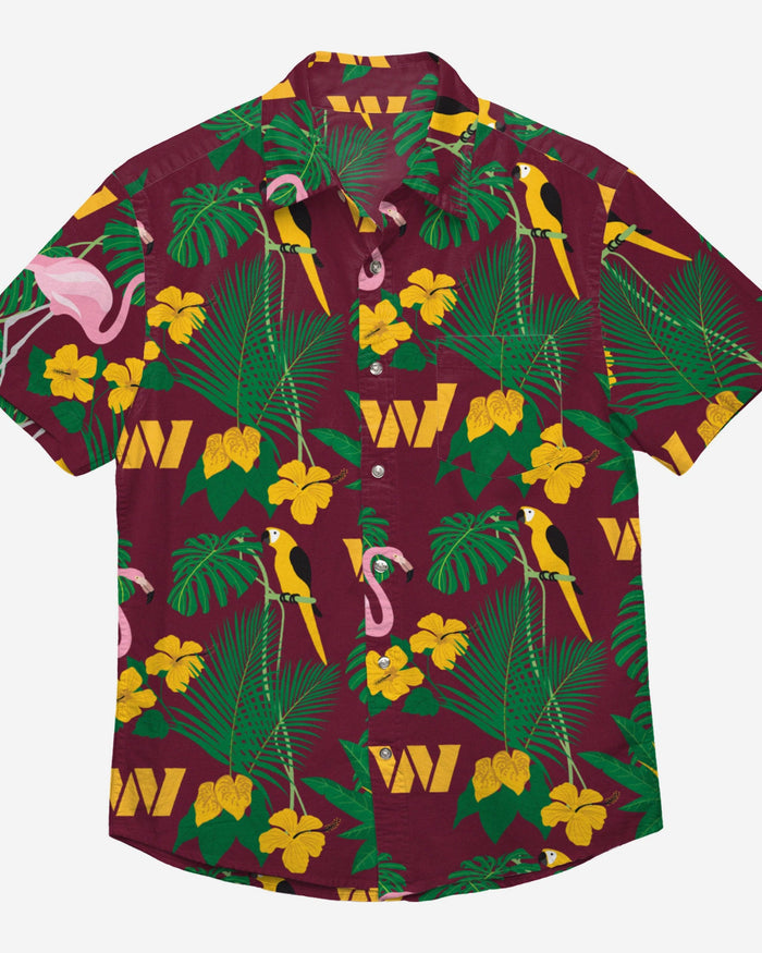 Washington Commanders Floral Button Up Shirt FOCO - FOCO.com