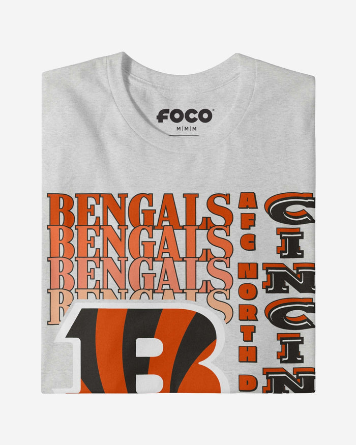 Cincinnati Bengals Gradient Wordmark T-Shirt FOCO - FOCO.com