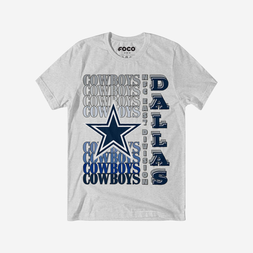 Dallas Cowboys Gradient Wordmark T-Shirt FOCO S - FOCO.com