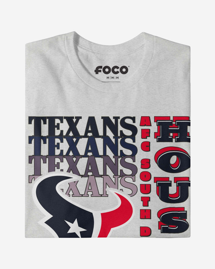 Houston Texans Gradient Wordmark T-Shirt FOCO - FOCO.com