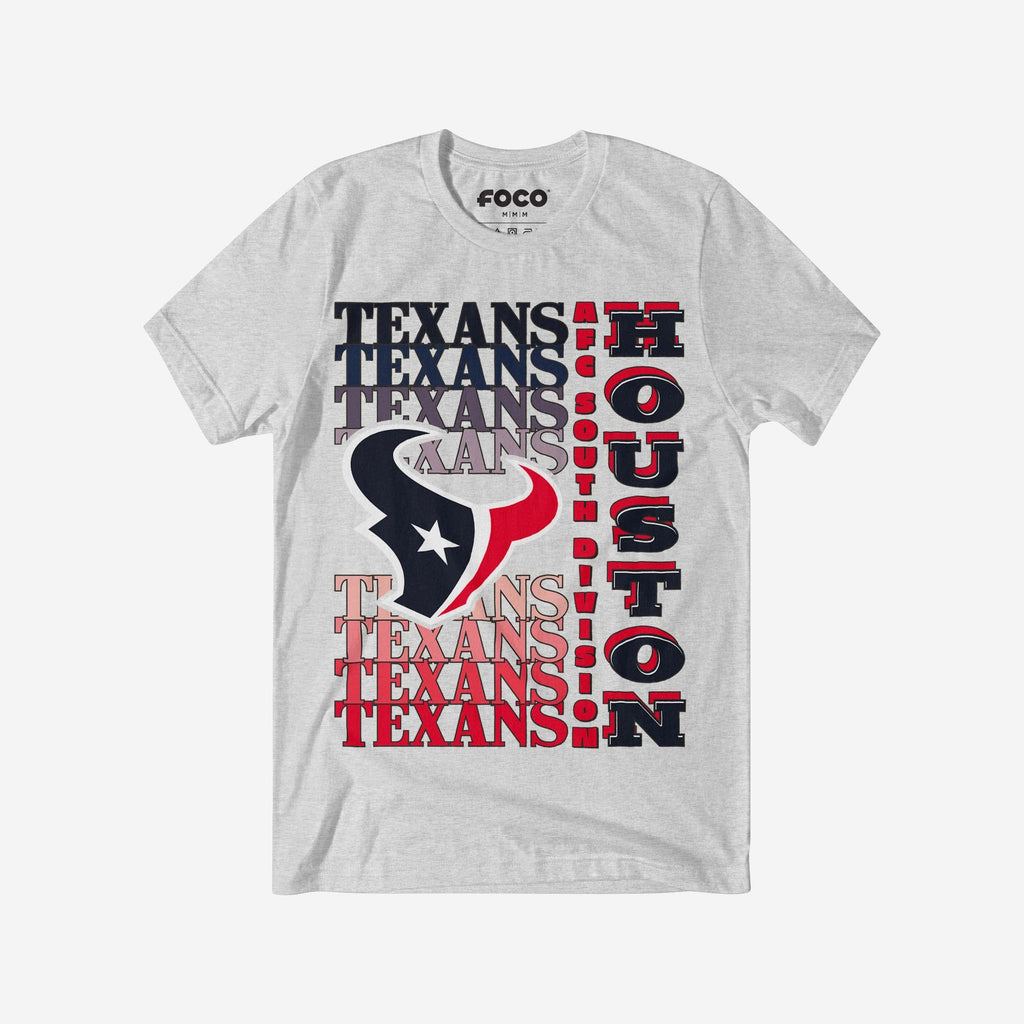 Houston Texans Gradient Wordmark T-Shirt FOCO S - FOCO.com