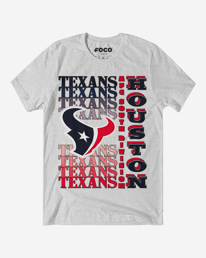 Houston Texans Gradient Wordmark T-Shirt FOCO S - FOCO.com