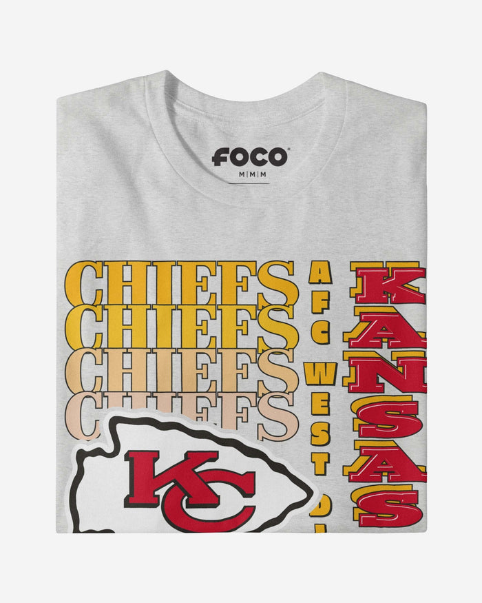 Kansas City Chiefs Gradient Wordmark T-Shirt FOCO - FOCO.com