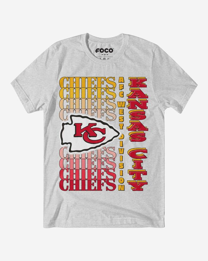 Kansas City Chiefs Gradient Wordmark T-Shirt FOCO S - FOCO.com