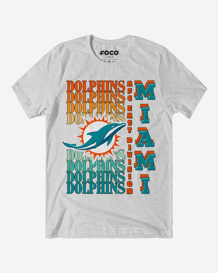 Miami Dolphins Gradient Wordmark T-Shirt FOCO S - FOCO.com