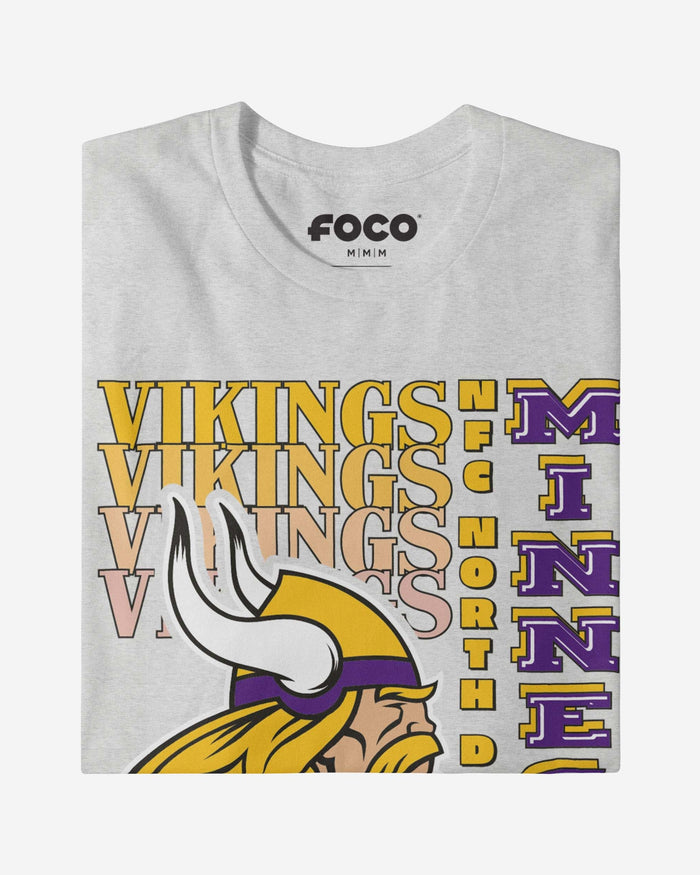 Minnesota Vikings Gradient Wordmark T-Shirt FOCO - FOCO.com