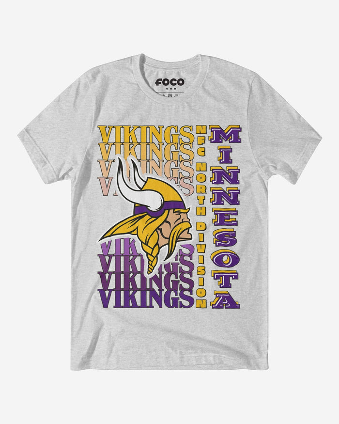 Minnesota Vikings Gradient Wordmark T-Shirt FOCO S - FOCO.com