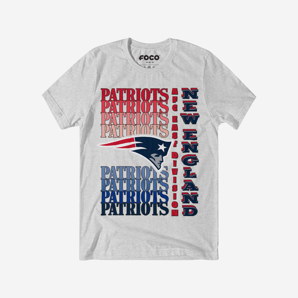 New England Patriots Gradient Wordmark T-Shirt FOCO S - FOCO.com