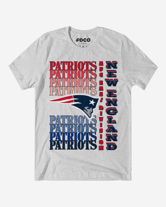 New England Patriots Gradient Wordmark T-Shirt FOCO S - FOCO.com