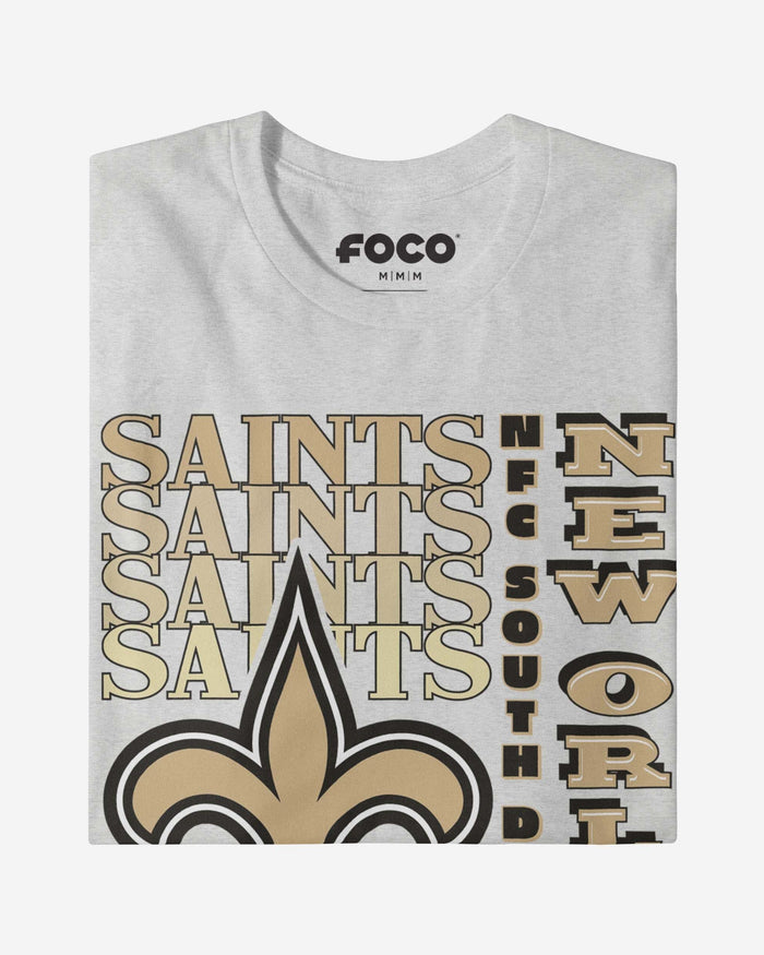 New Orleans Saints Gradient Wordmark T-Shirt FOCO - FOCO.com