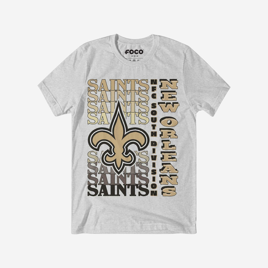 New Orleans Saints Gradient Wordmark T-Shirt FOCO S - FOCO.com