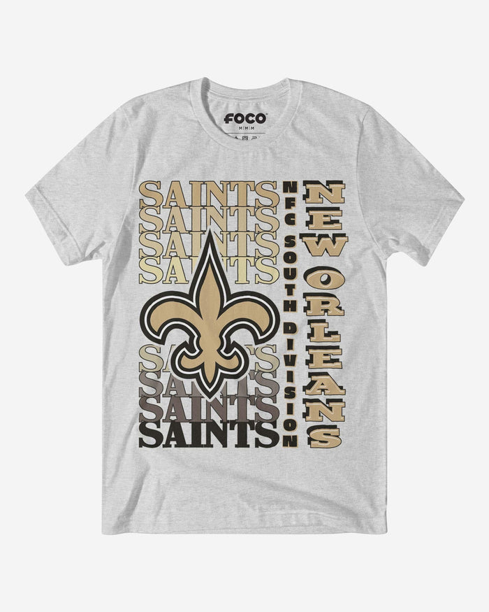 New Orleans Saints Gradient Wordmark T-Shirt FOCO S - FOCO.com