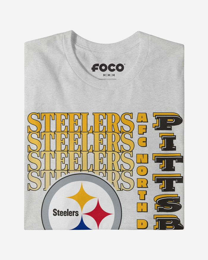 Pittsburgh Steelers Gradient Wordmark T-Shirt FOCO - FOCO.com