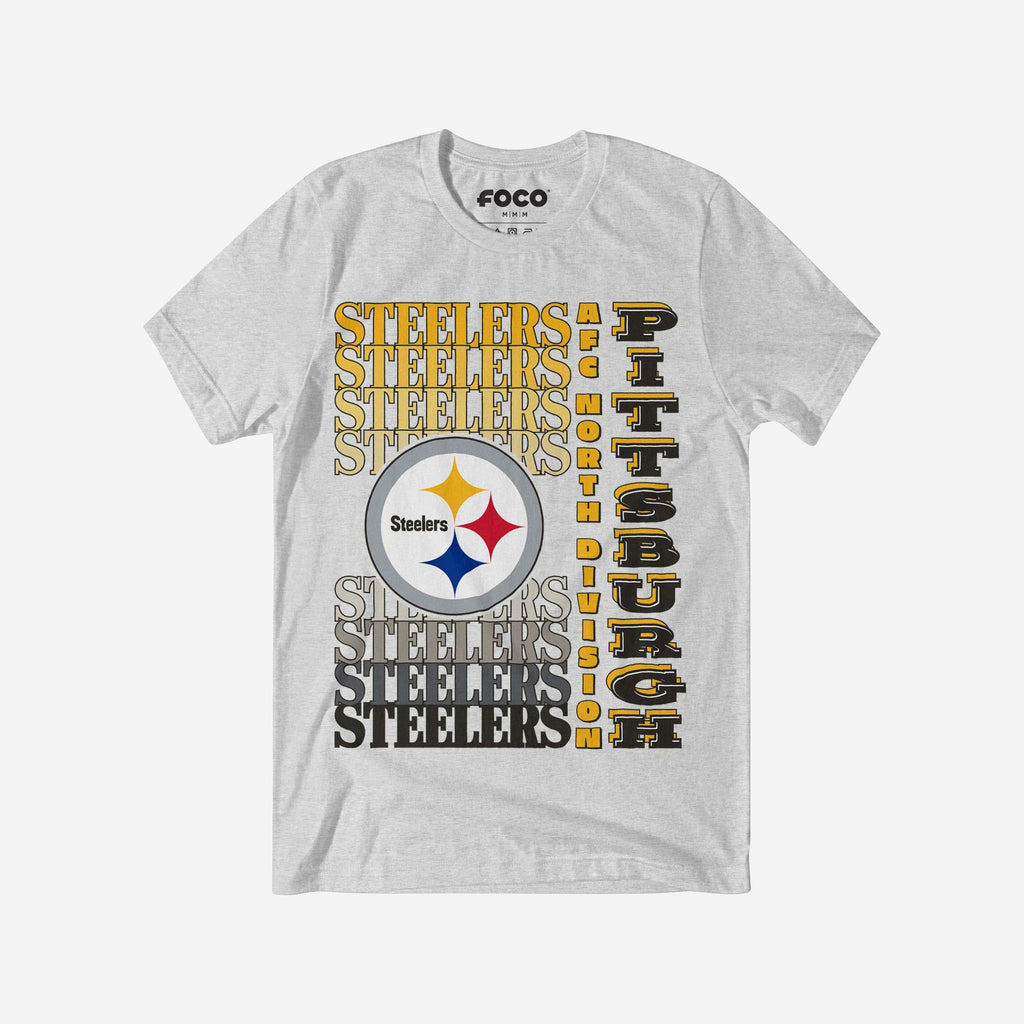 Pittsburgh Steelers Gradient Wordmark T-Shirt FOCO S - FOCO.com