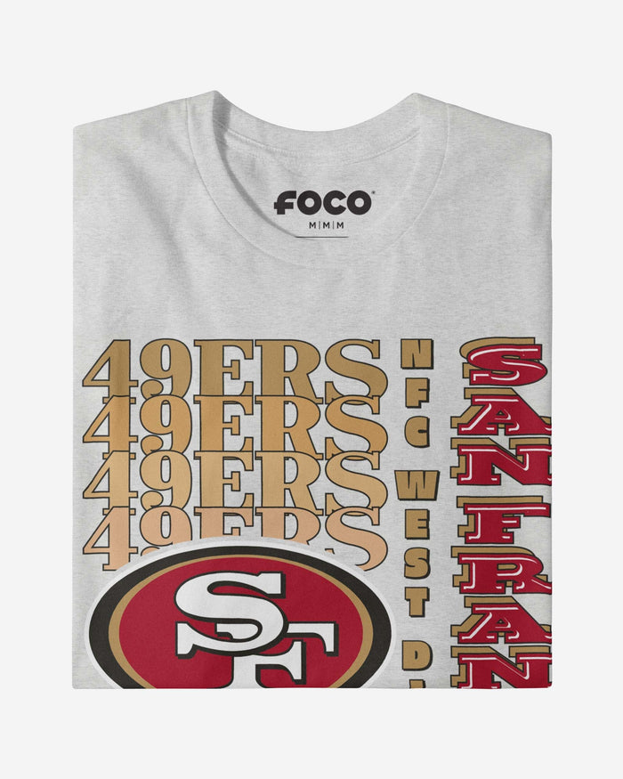 San Francisco 49ers Gradient Wordmark T-Shirt FOCO - FOCO.com