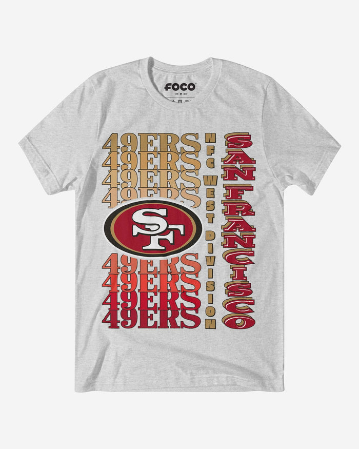 San Francisco 49ers Gradient Wordmark T-Shirt FOCO S - FOCO.com