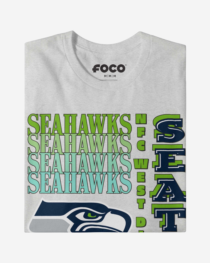 Seattle Seahawks Gradient Wordmark T-Shirt FOCO - FOCO.com