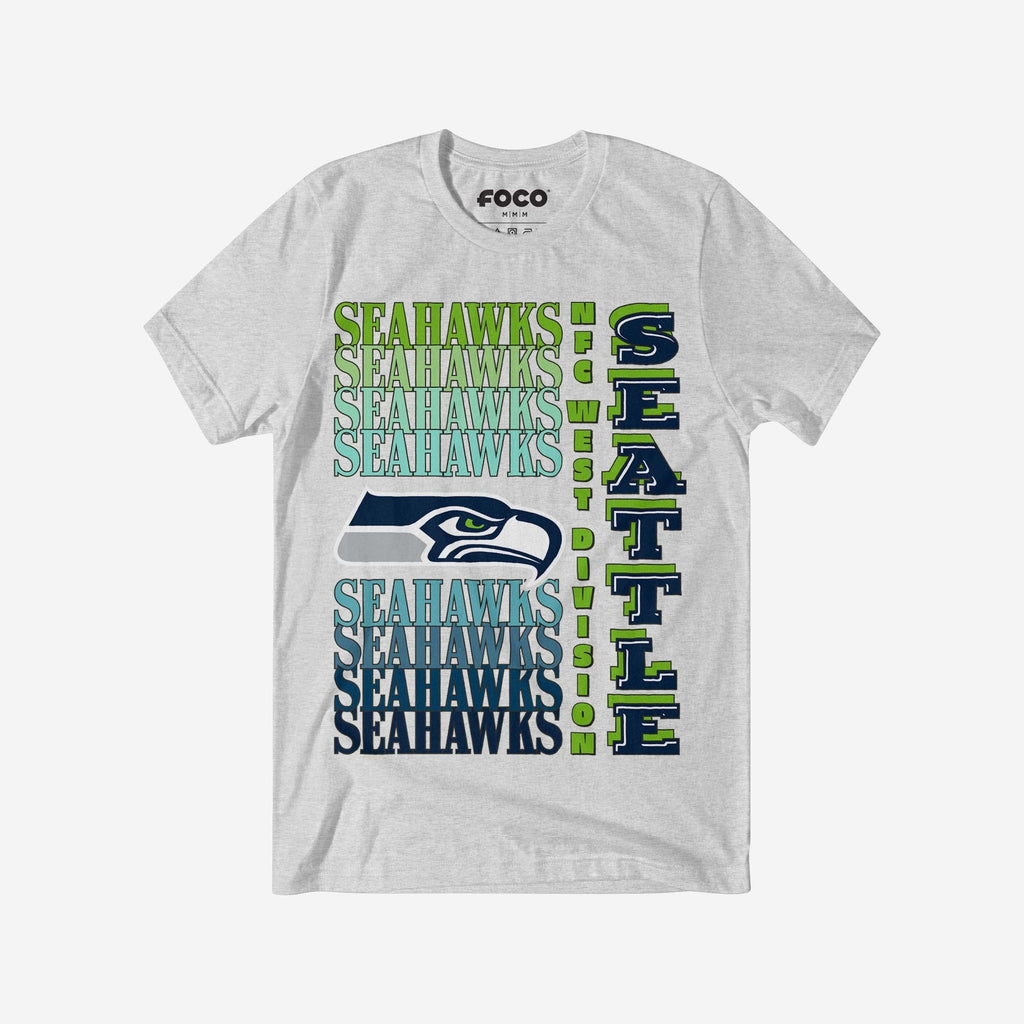 Seattle Seahawks Gradient Wordmark T-Shirt FOCO S - FOCO.com