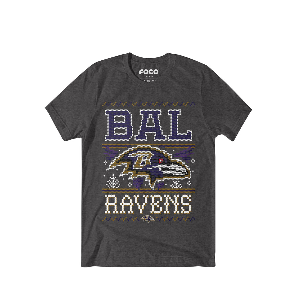 Baltimore Ravens Holiday T-Shirt FOCO S - FOCO.com