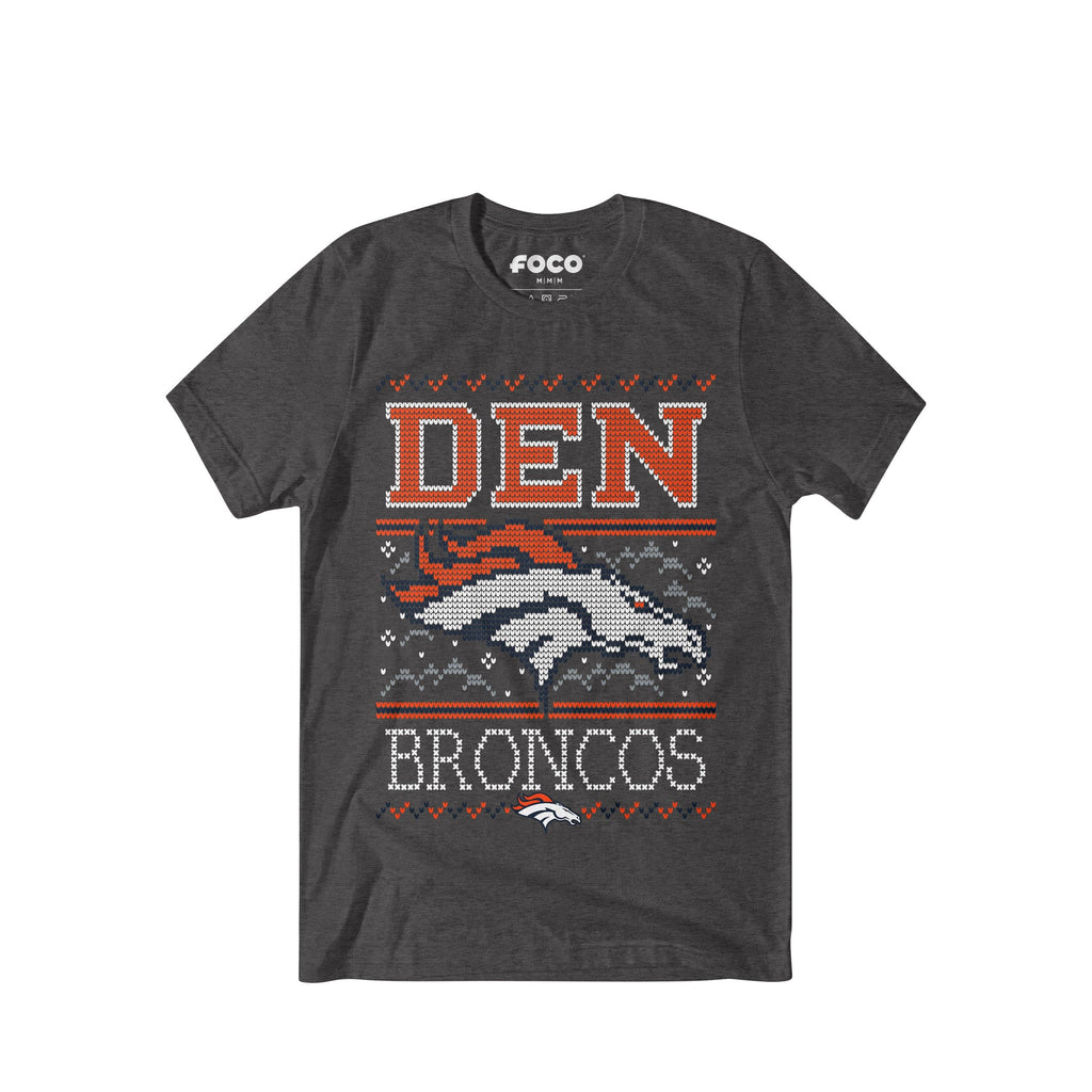 Denver Broncos Holiday T-Shirt FOCO S - FOCO.com