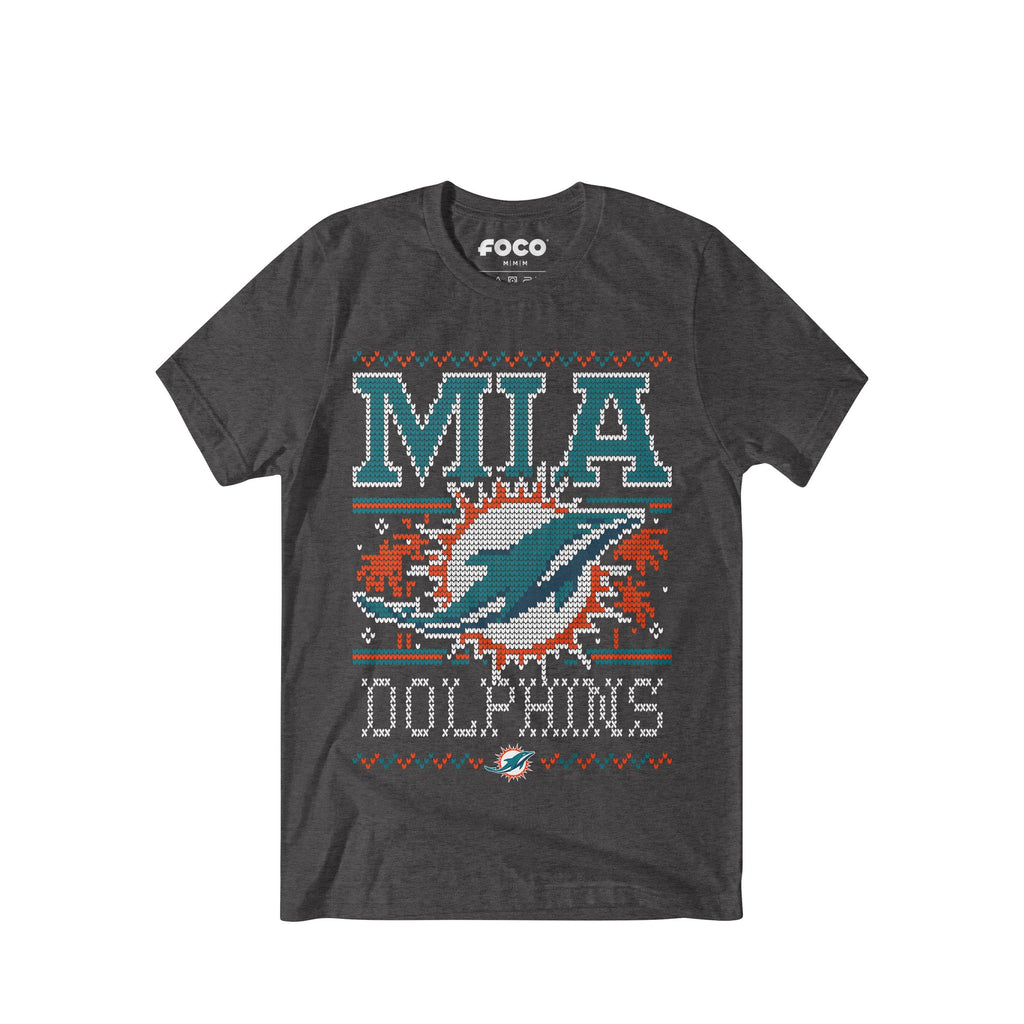 Miami Dolphins Holiday T-Shirt FOCO S - FOCO.com