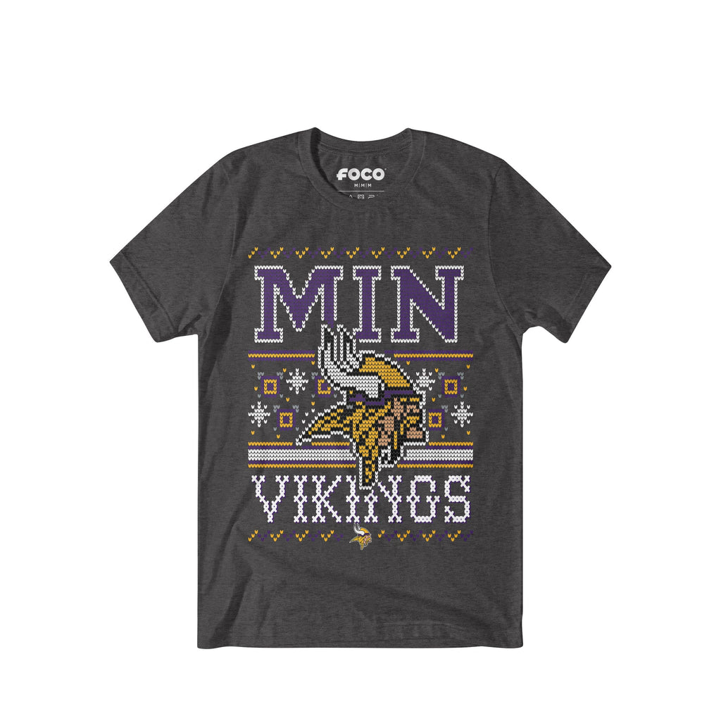 Minnesota Vikings Holiday T-Shirt FOCO S - FOCO.com