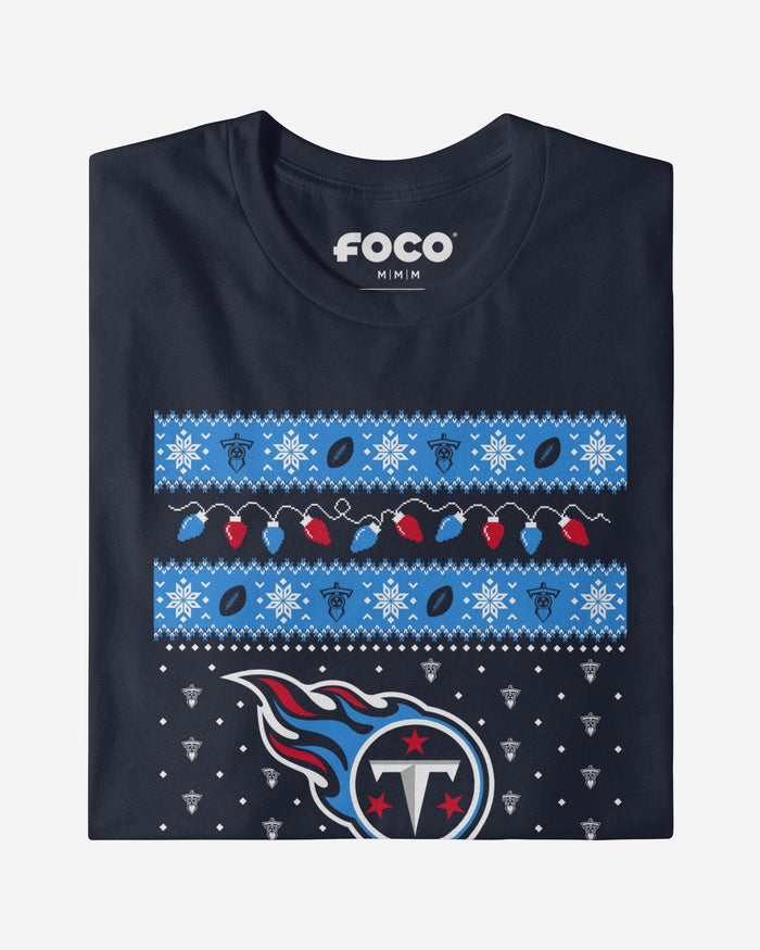 Tennessee Titans Holiday Lights Sweater T-Shirt FOCO - FOCO.com