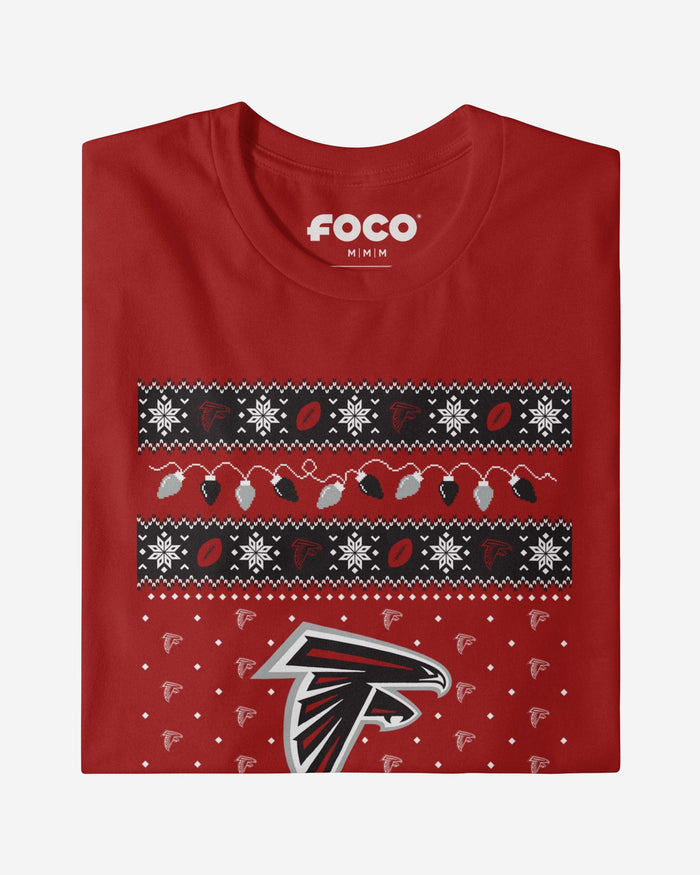 Atlanta Falcons Holiday Lights Sweater T-Shirt FOCO - FOCO.com