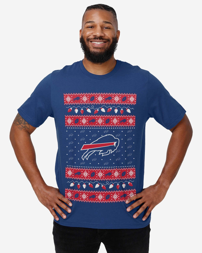 Buffalo Bills Holiday Lights Sweater T-Shirt FOCO - FOCO.com