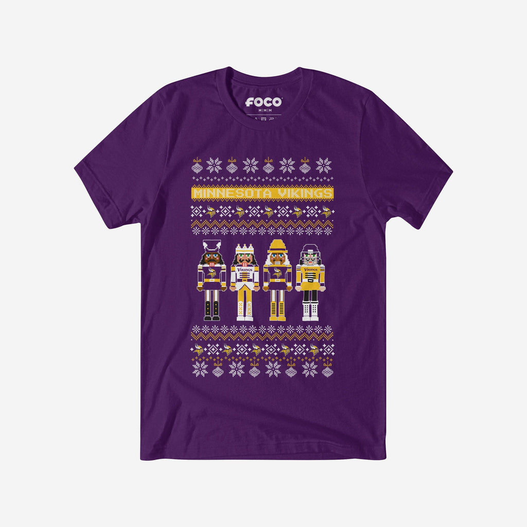 Minnesota Vikings Holiday Nutcracker Sweater T-Shirt FOCO S - FOCO.com