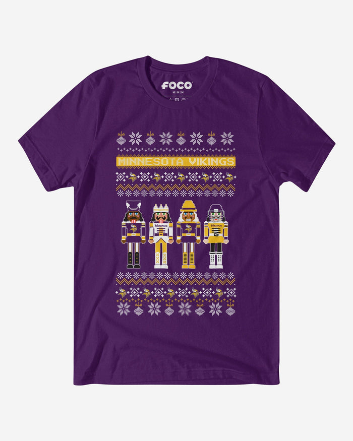 Minnesota Vikings Holiday Nutcracker Sweater T-Shirt FOCO S - FOCO.com