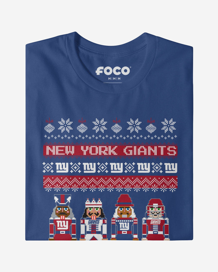 New York Giants Holiday Nutcracker Sweater T-Shirt FOCO - FOCO.com