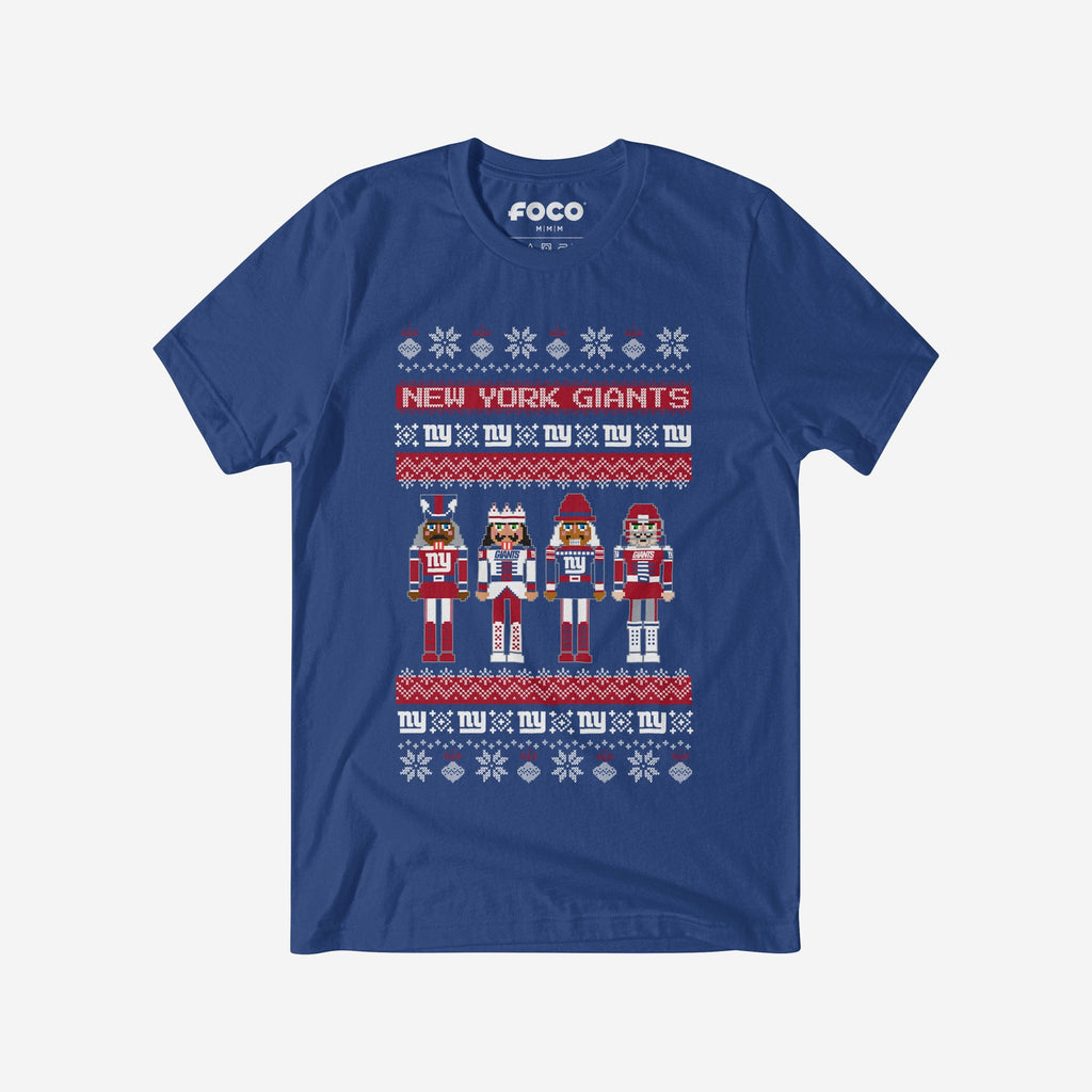 New York Giants Holiday Nutcracker Sweater T-Shirt FOCO S - FOCO.com