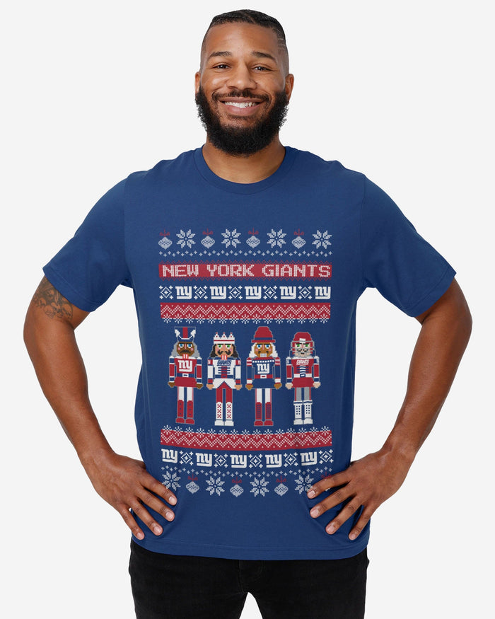 New York Giants Holiday Nutcracker Sweater T-Shirt FOCO - FOCO.com