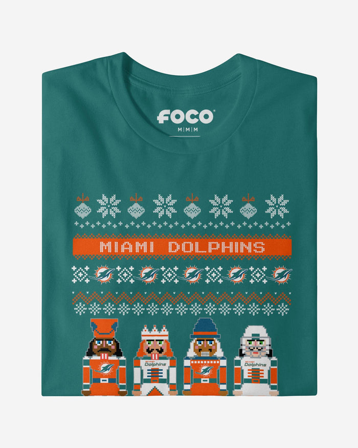 Miami Dolphins Holiday Nutcracker Sweater T-Shirt FOCO - FOCO.com