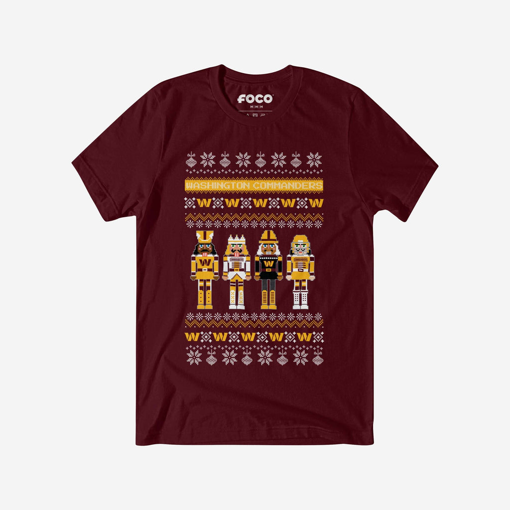 Washington Commanders Holiday Nutcracker Sweater T-Shirt FOCO S - FOCO.com