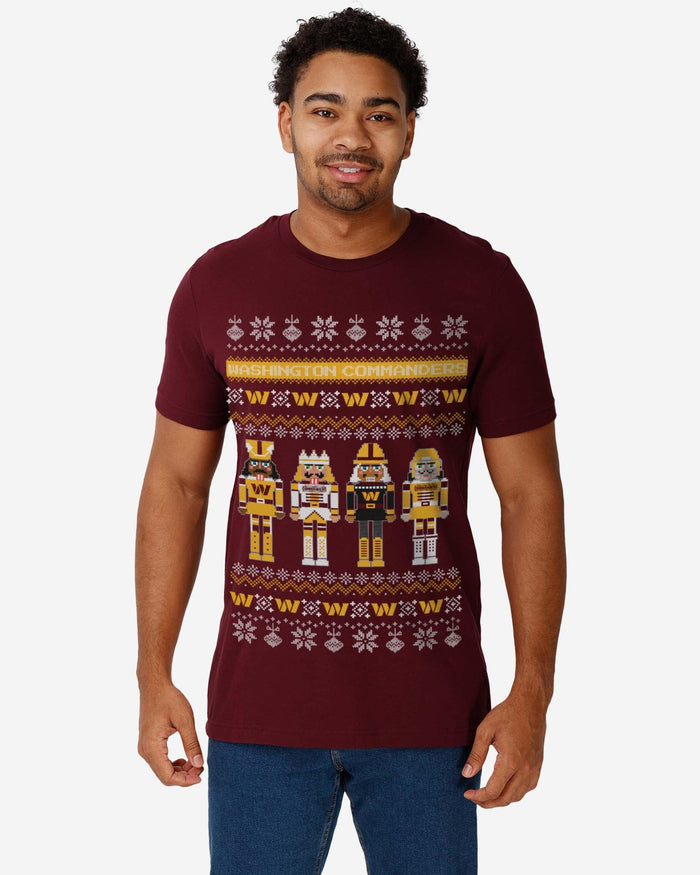 Washington Commanders Holiday Nutcracker Sweater T-Shirt FOCO - FOCO.com