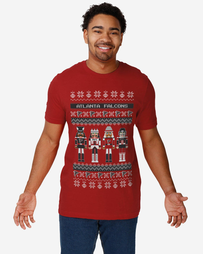 Atlanta Falcons Holiday Nutcracker Sweater T-Shirt FOCO - FOCO.com