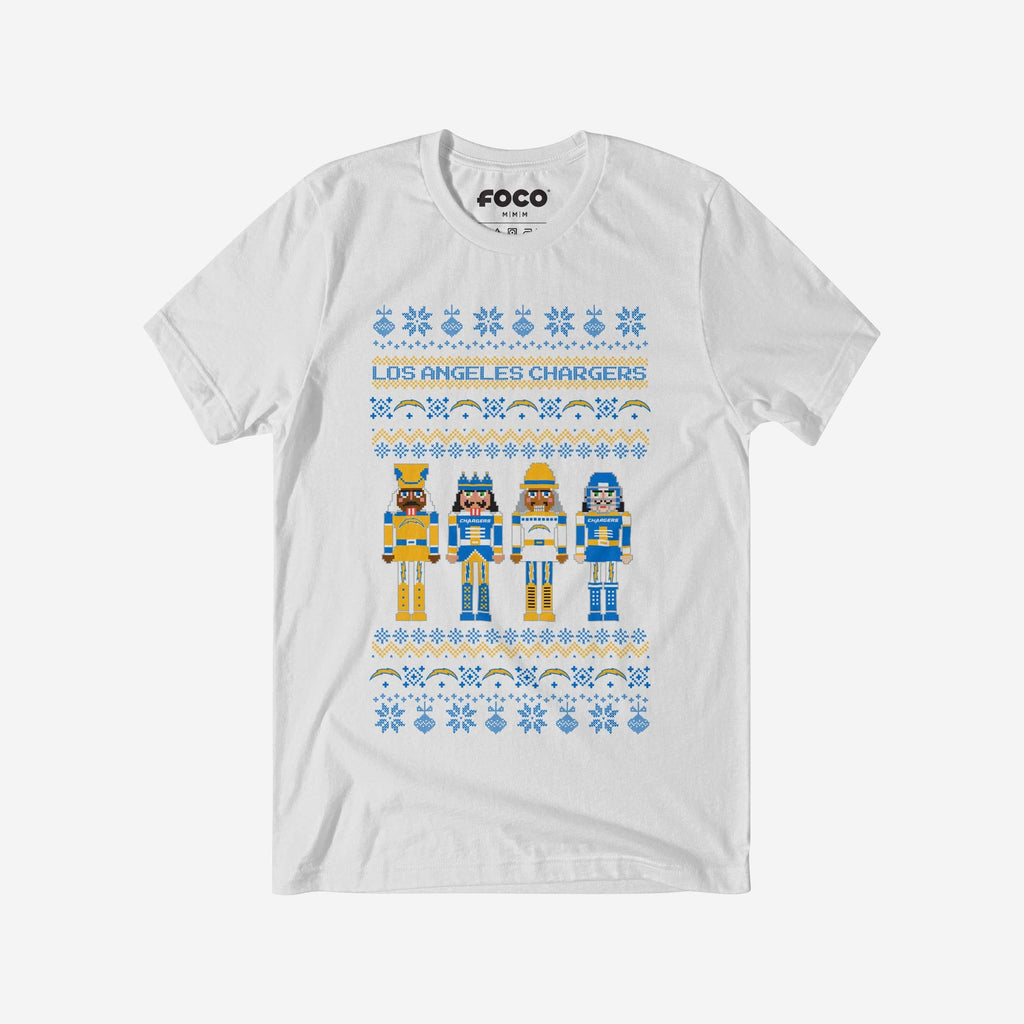 Los Angeles Chargers Holiday Nutcracker Sweater T-Shirt FOCO S - FOCO.com