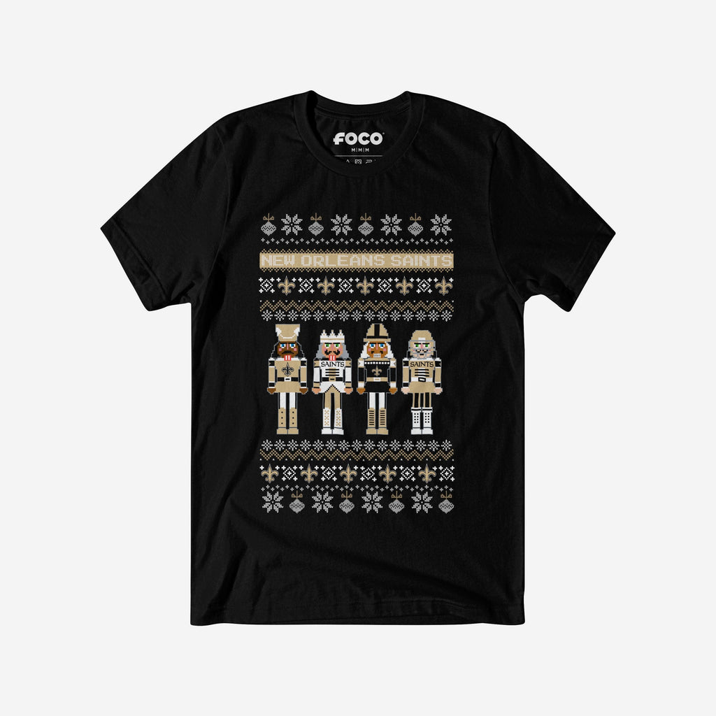 New Orleans Saints Holiday Nutcracker Sweater T-Shirt FOCO S - FOCO.com