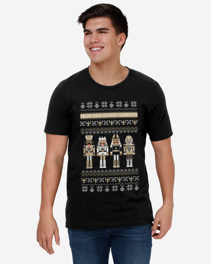 New Orleans Saints Holiday Nutcracker Sweater T-Shirt FOCO - FOCO.com