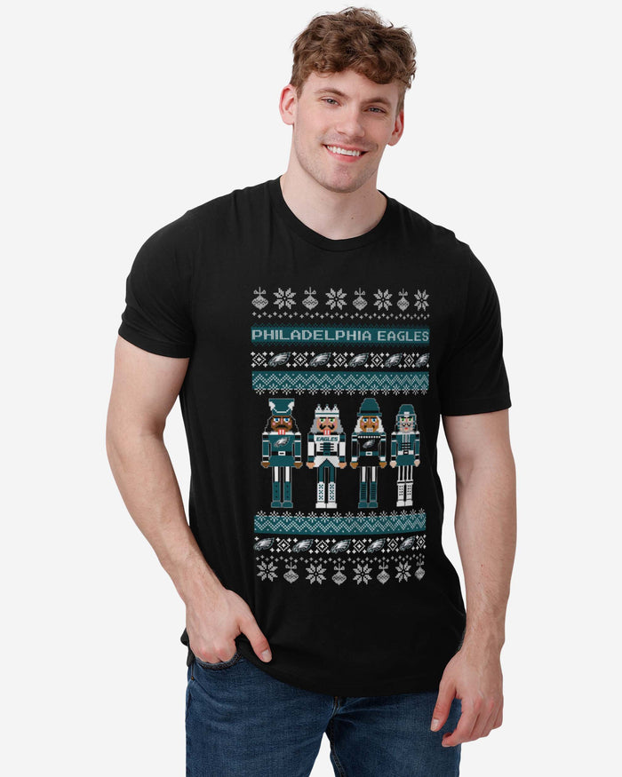 Philadelphia Eagles Holiday Nutcracker Sweater T-Shirt FOCO - FOCO.com